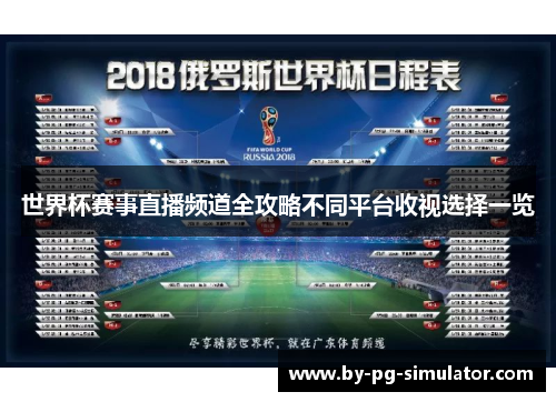 世界杯赛事直播频道全攻略不同平台收视选择一览