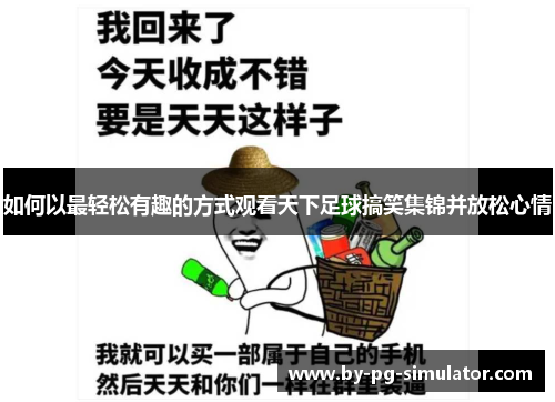 如何以最轻松有趣的方式观看天下足球搞笑集锦并放松心情